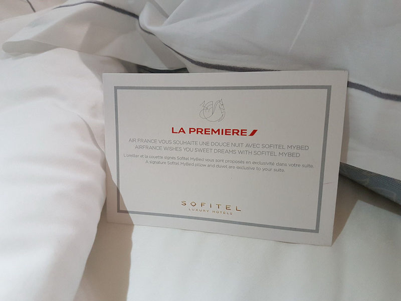 Air France La Premiere First Class bedding