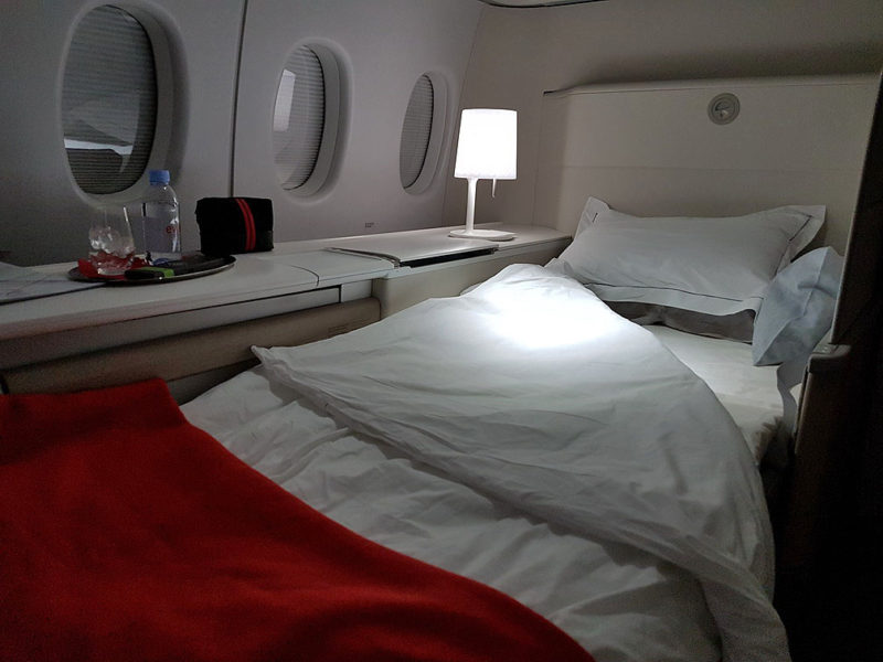 Air France La Premiere First Class bedding