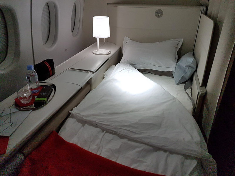 Air France La Premiere First Class bedding