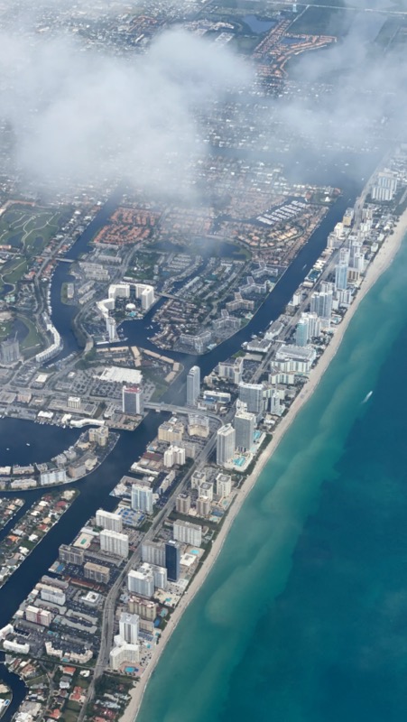 aerial view of a city and a body of water