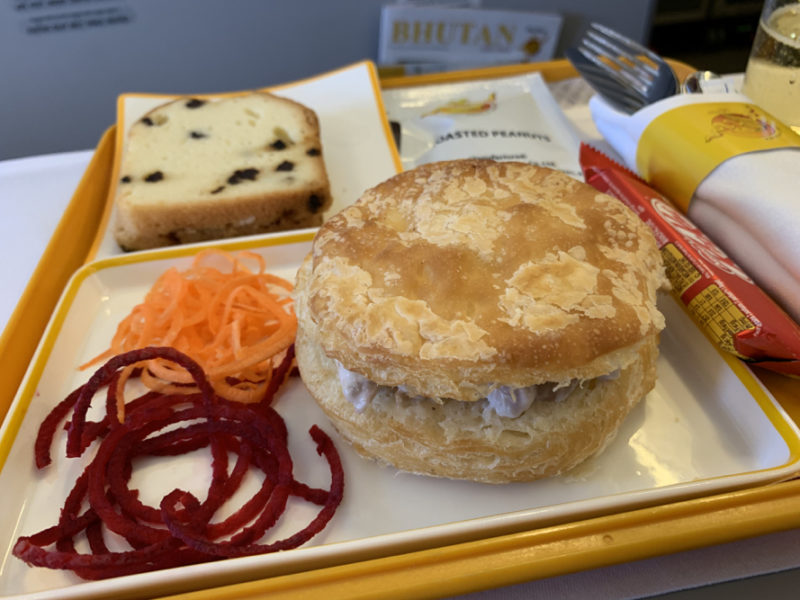 a tray of food on a table