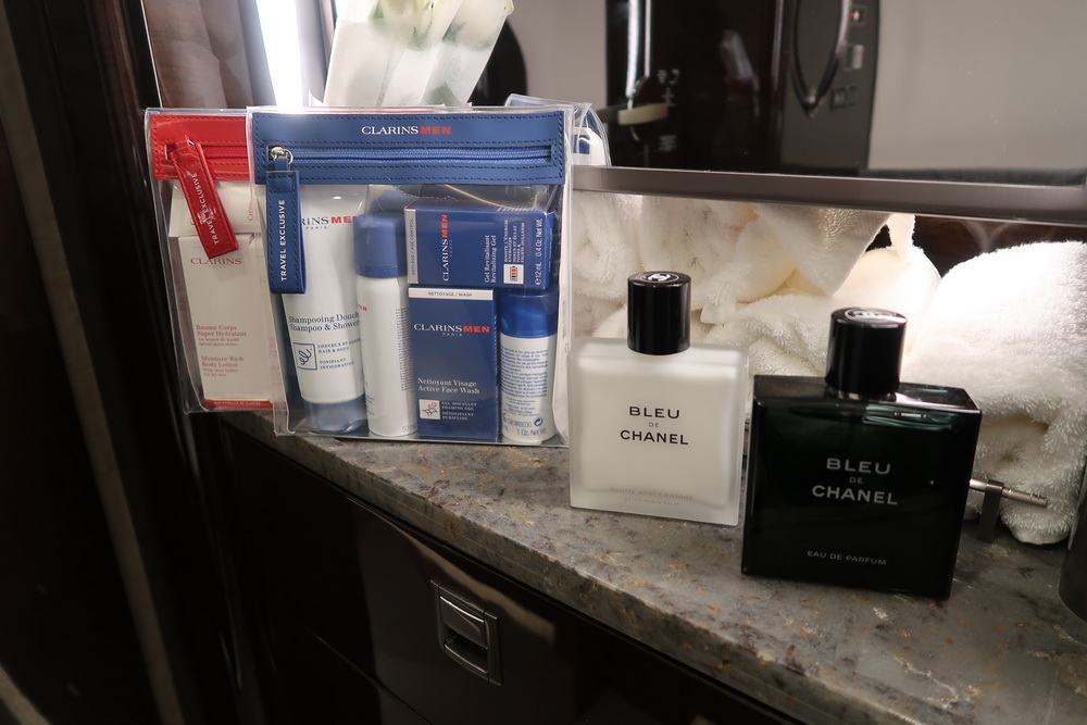 a group of toiletries on a counter