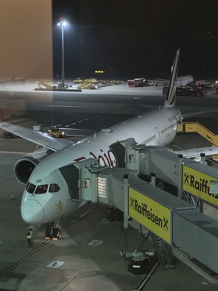 an airplane at an airport