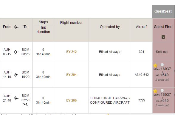 Etihad 50% off Miles Promotion