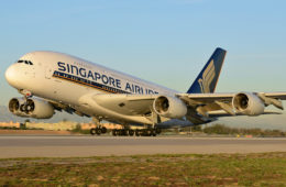 a large airplane on a runway