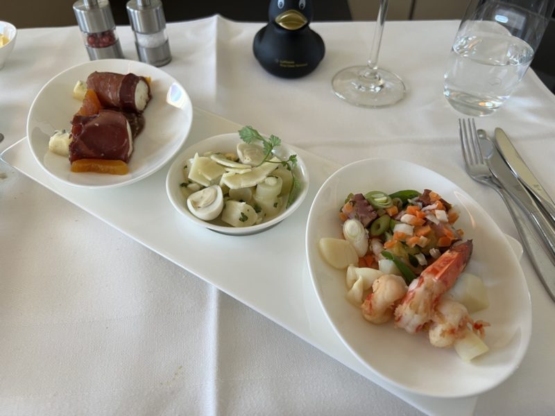 a plate of food on a table