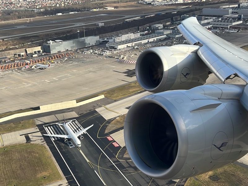 an airplane on the runway