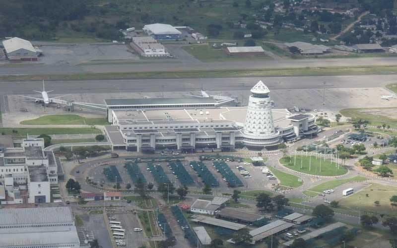 an aerial view of a building