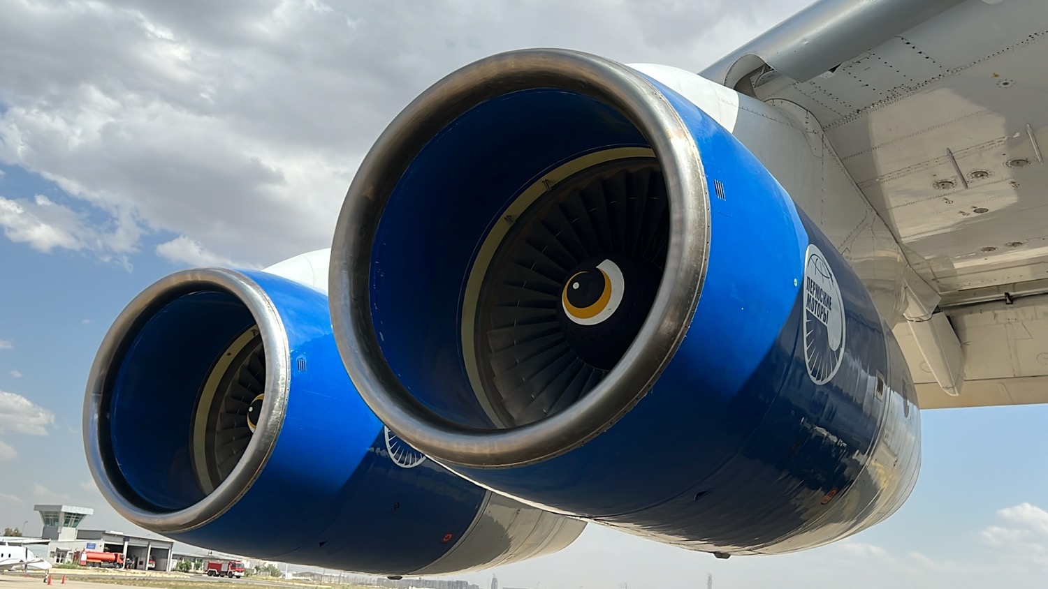 the engine of a plane