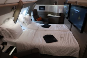 two beds in a plane