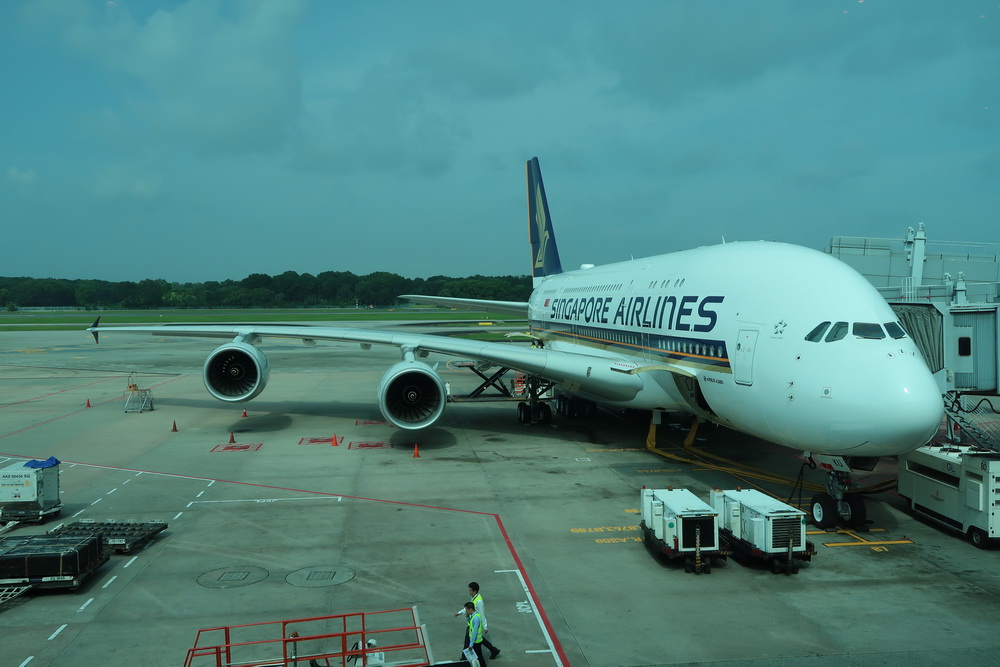 a large airplane on a runway