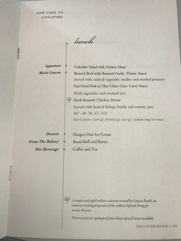 a menu of a restaurant