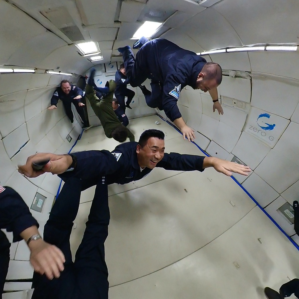 a group of people in a tunnel