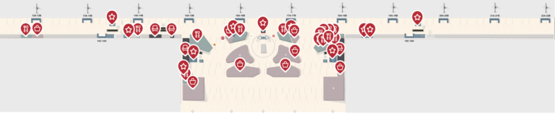 Airside map of Bahrain New Airport Terminal